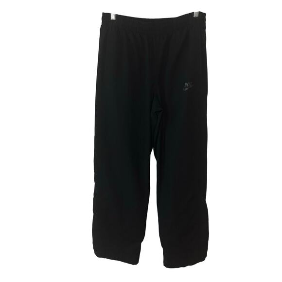 Nike mens Y2k black track pants with mesh lining and zip bottoms size M - Picture 1 of 12
